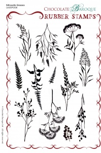 Silhouette Grasses  Rubber Stamp sheet - A5